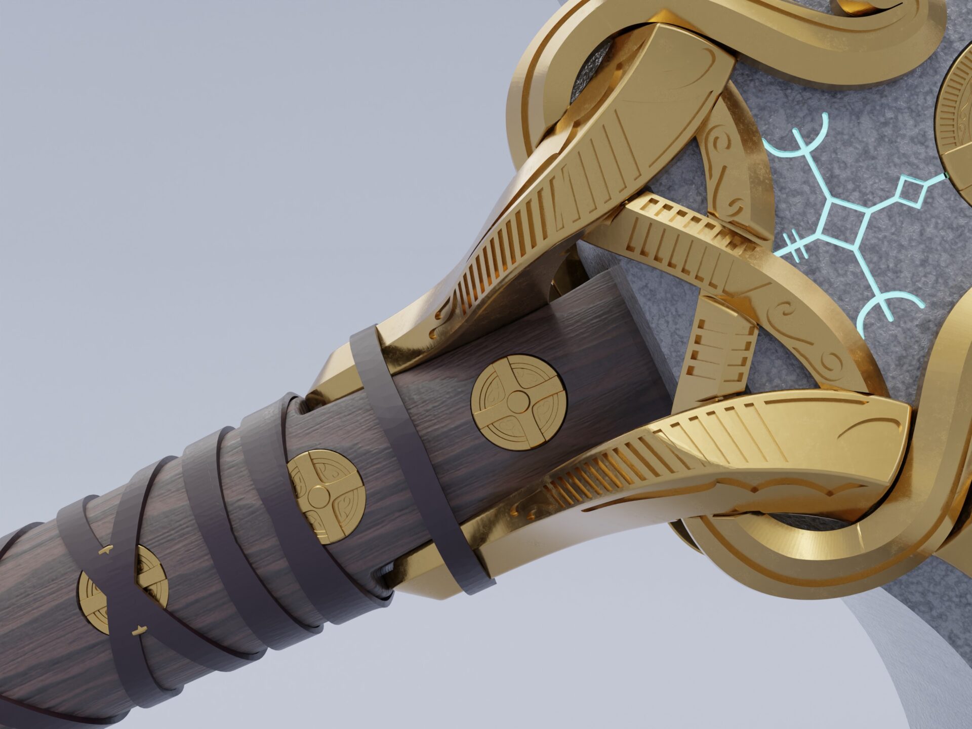 Mjolnir - God Of War Ragnarok LIFE SIZE 3D model 3D printable